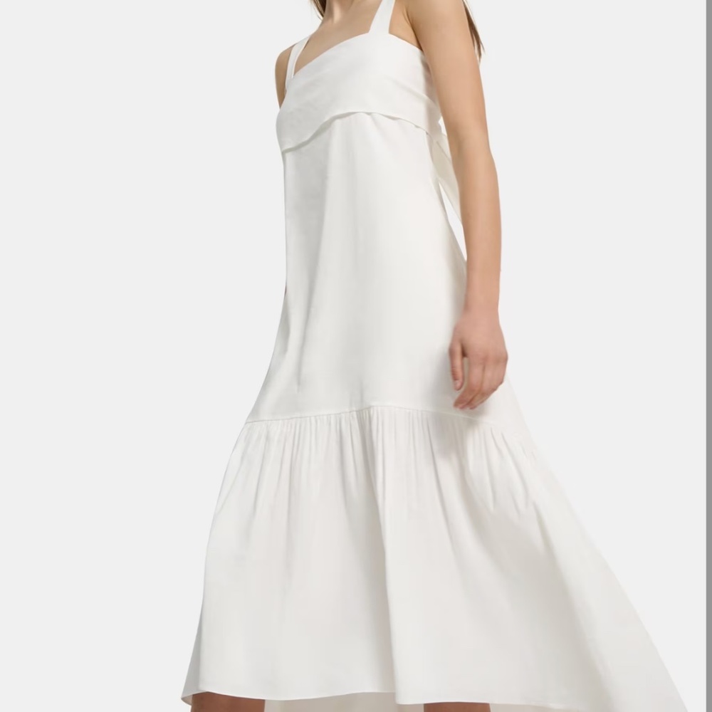 Theory Tie-Back Dress in Stretch Linen